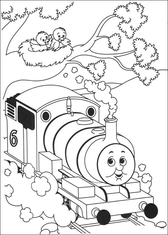 Plansa de colorat cu Trenuletul Thomas 16 8